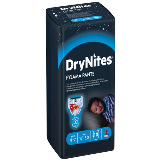Huggies - Mutandine Assorbenti Drynites Boy 4/7anni 17/30 Kg: Confezione 10 Pz