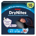 Huggies - Mutandine Assorbenti Drynites Boy 4/7anni 17/30 Kg: Confezione 10 Pz