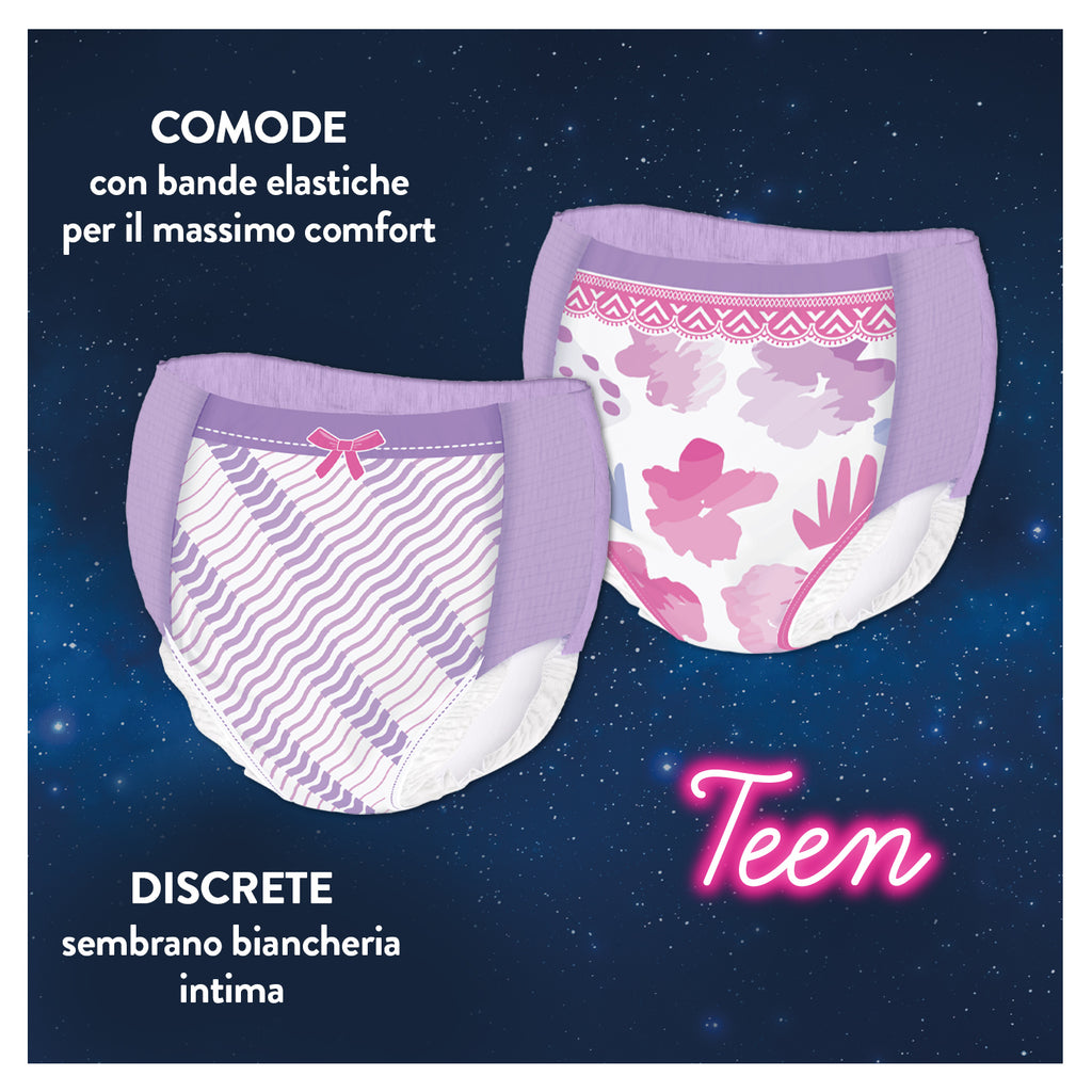 Huggies - DryNites Mutandine per femmine taglia 13+ (9 pezzi)
