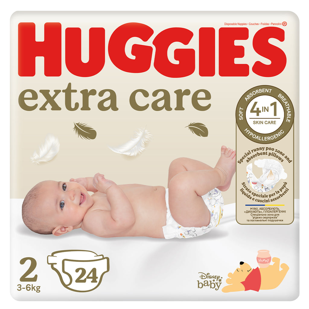 Huggies - Pannolini Bebè Extra Care Taglia 2 (24pz)