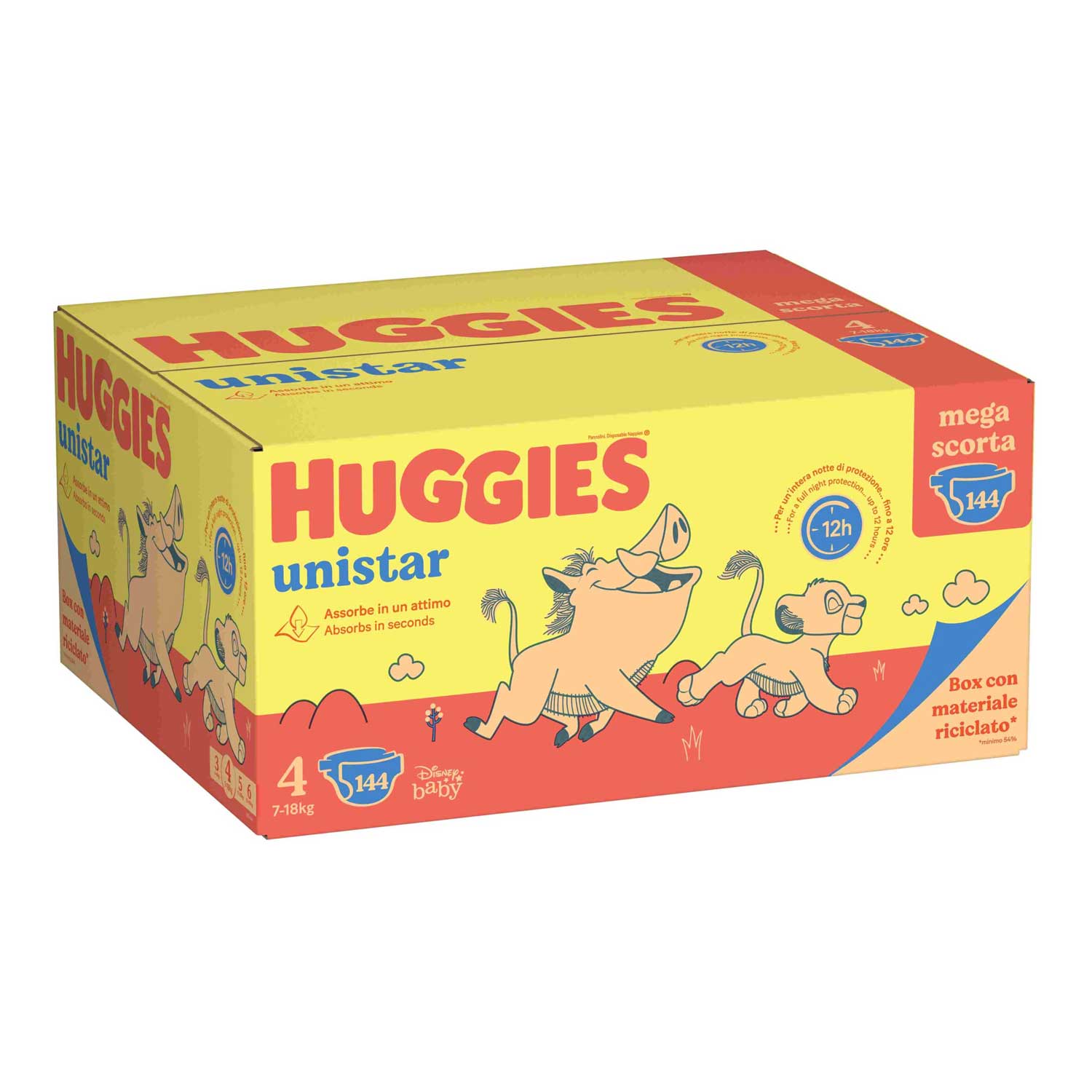 Huggies - Unistar Megapack Taglia 4 (144pz)