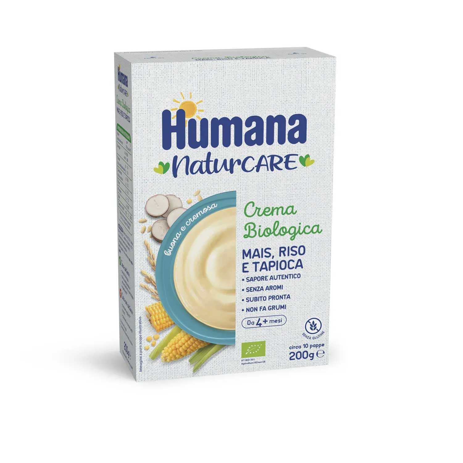 Humana - Crema BIO Mais Riso Tapioca: Confezione 200 gr