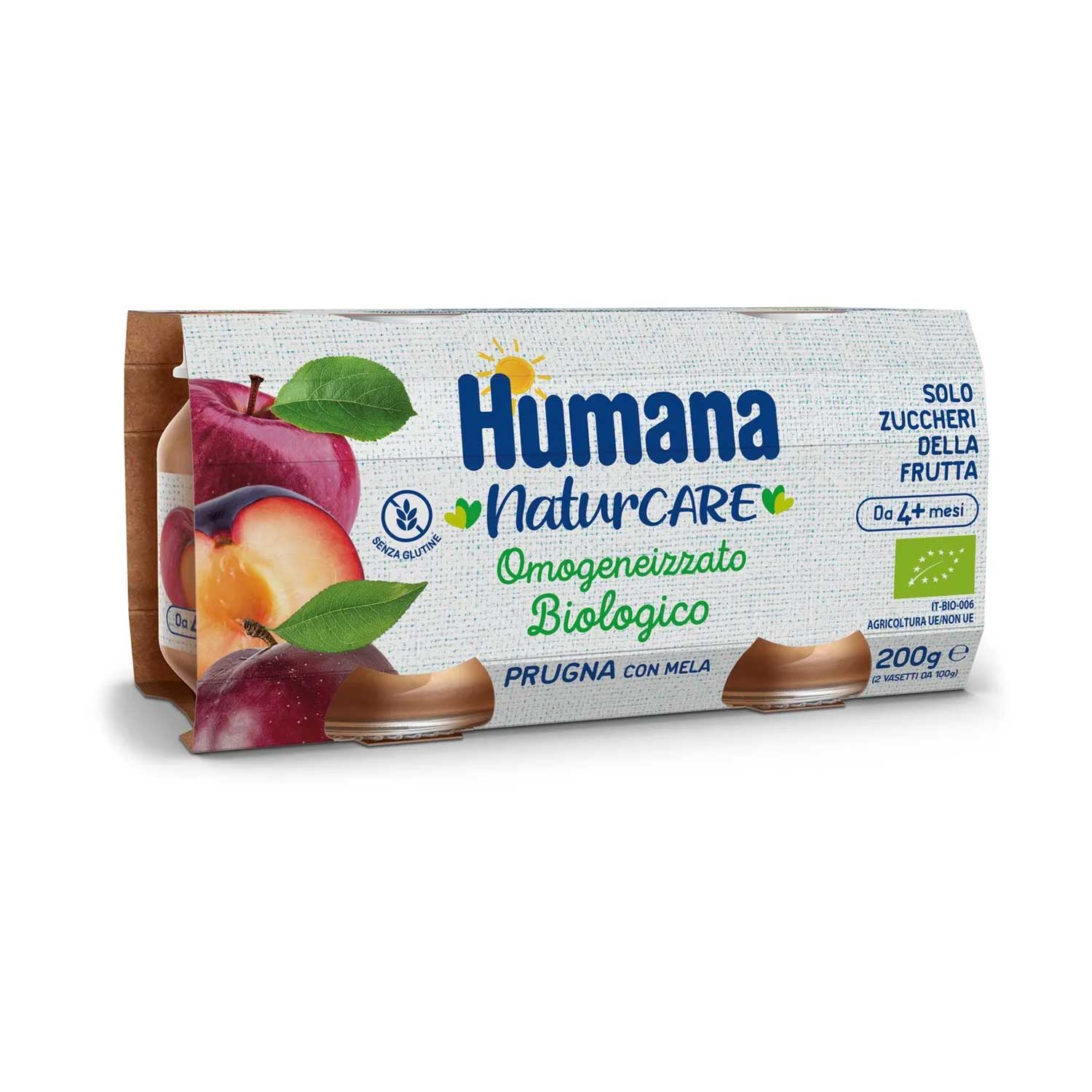 Humana - Omogeneizzato Prugna Biologica: Confezione 2x100 gr