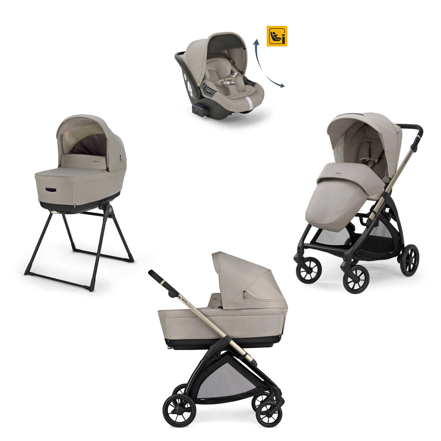 Inglesina - Trio Electa Con Seggiolino Auto Darwin Isize Recline