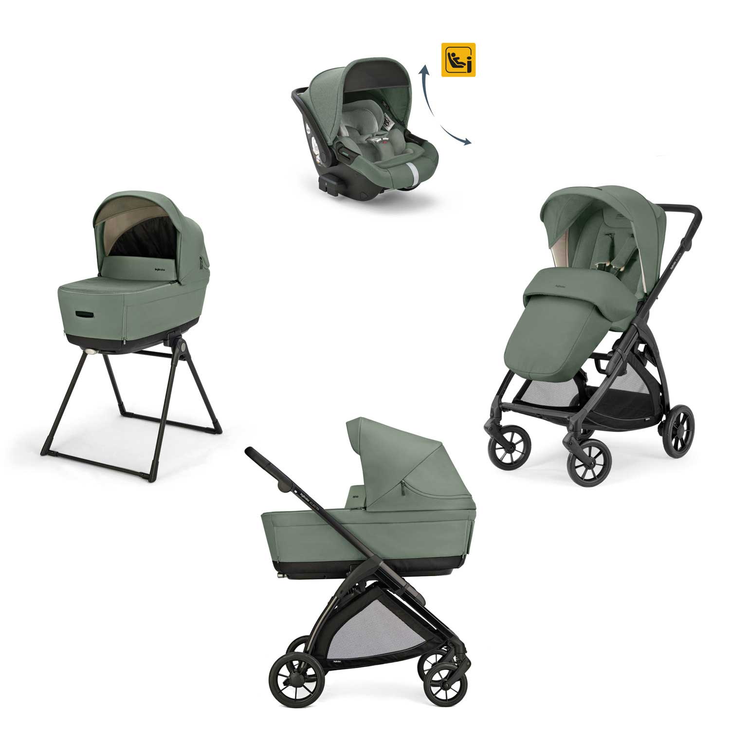 Inglesina - Trio Electa Con Seggiolino Auto Darwin Isize Recline
