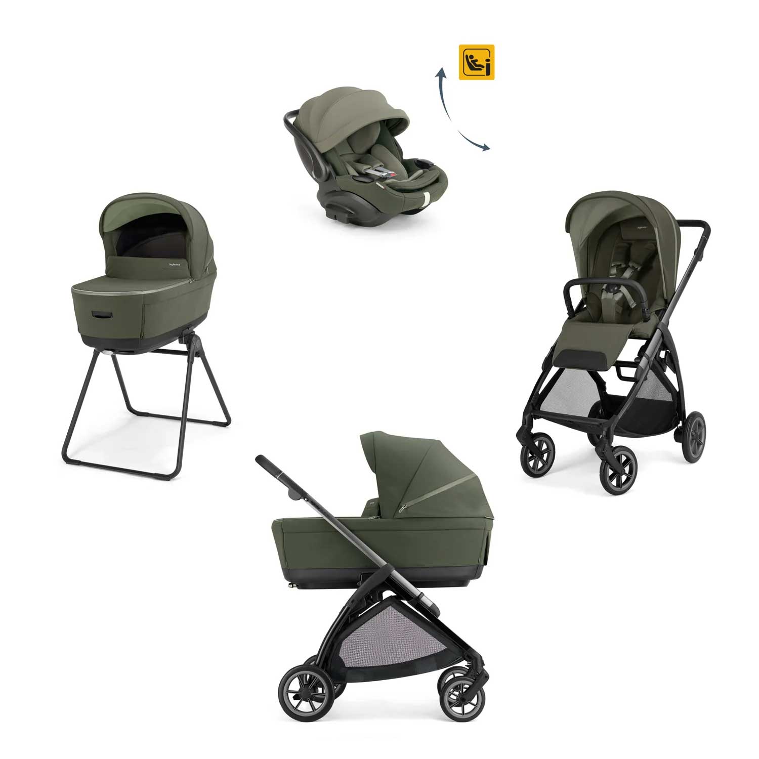 Inglesina - Trio Electa 2026 Con Darwin Evo Recline Isize + Base Auto Darwin 360