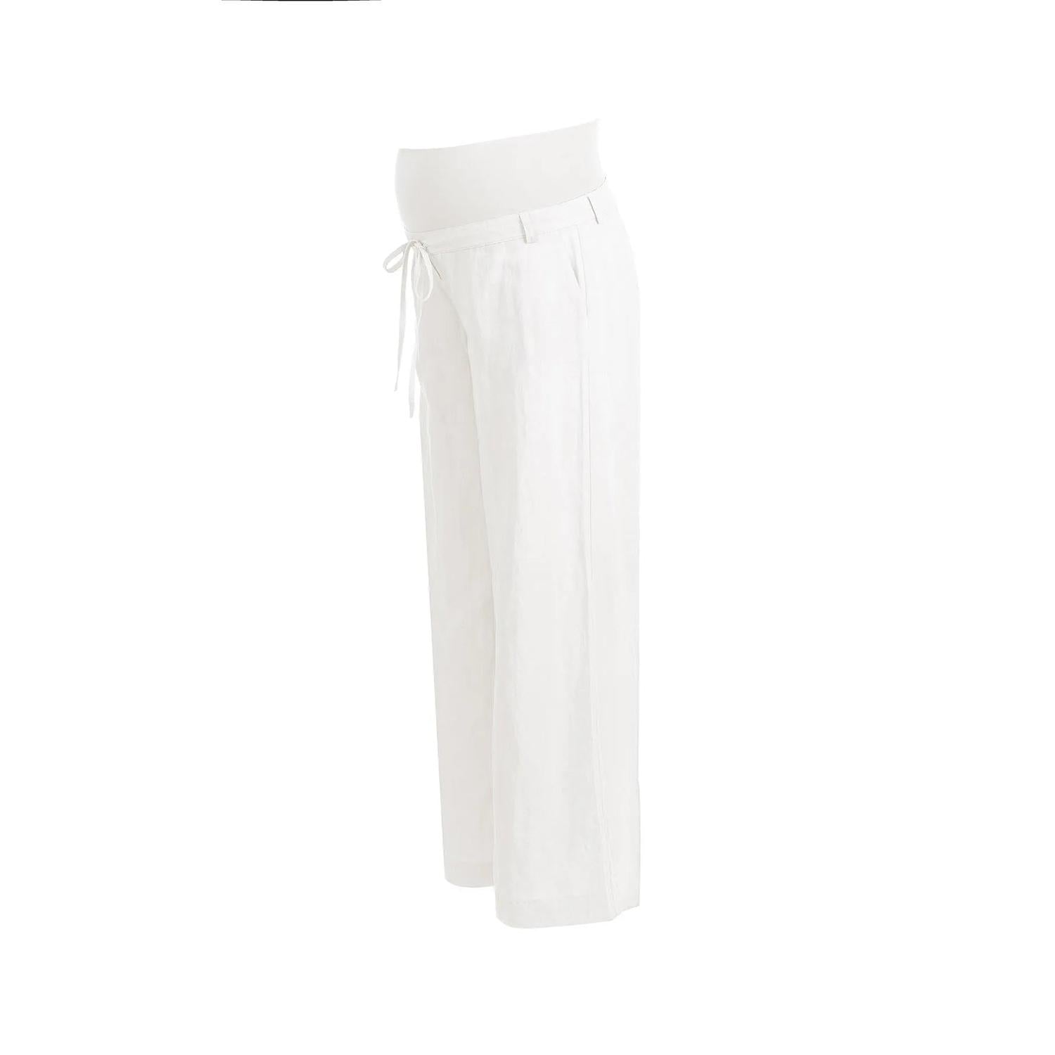 JOSEPH - Pantaloni Premaman in Lino Bianchi