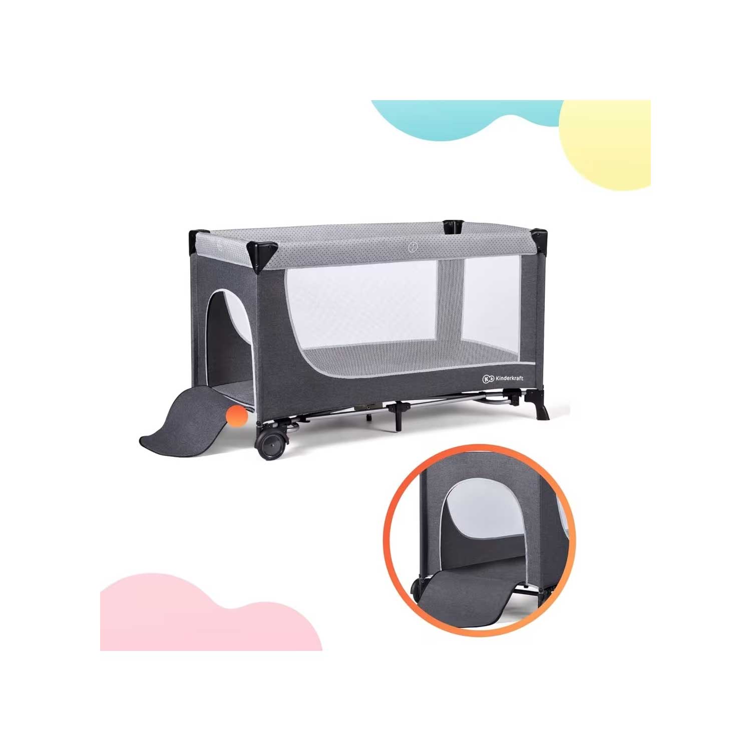 Kinderkraft - Lettino Da Viaggio Leody Con Accessori Inclusi