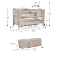Kinderkraft - Lettino da viaggio Joy2 3in1 con accessori