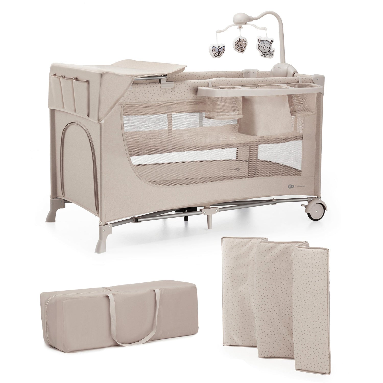 Kinderkraft - Lettino da viaggio Joy2 3in1 con accessori
