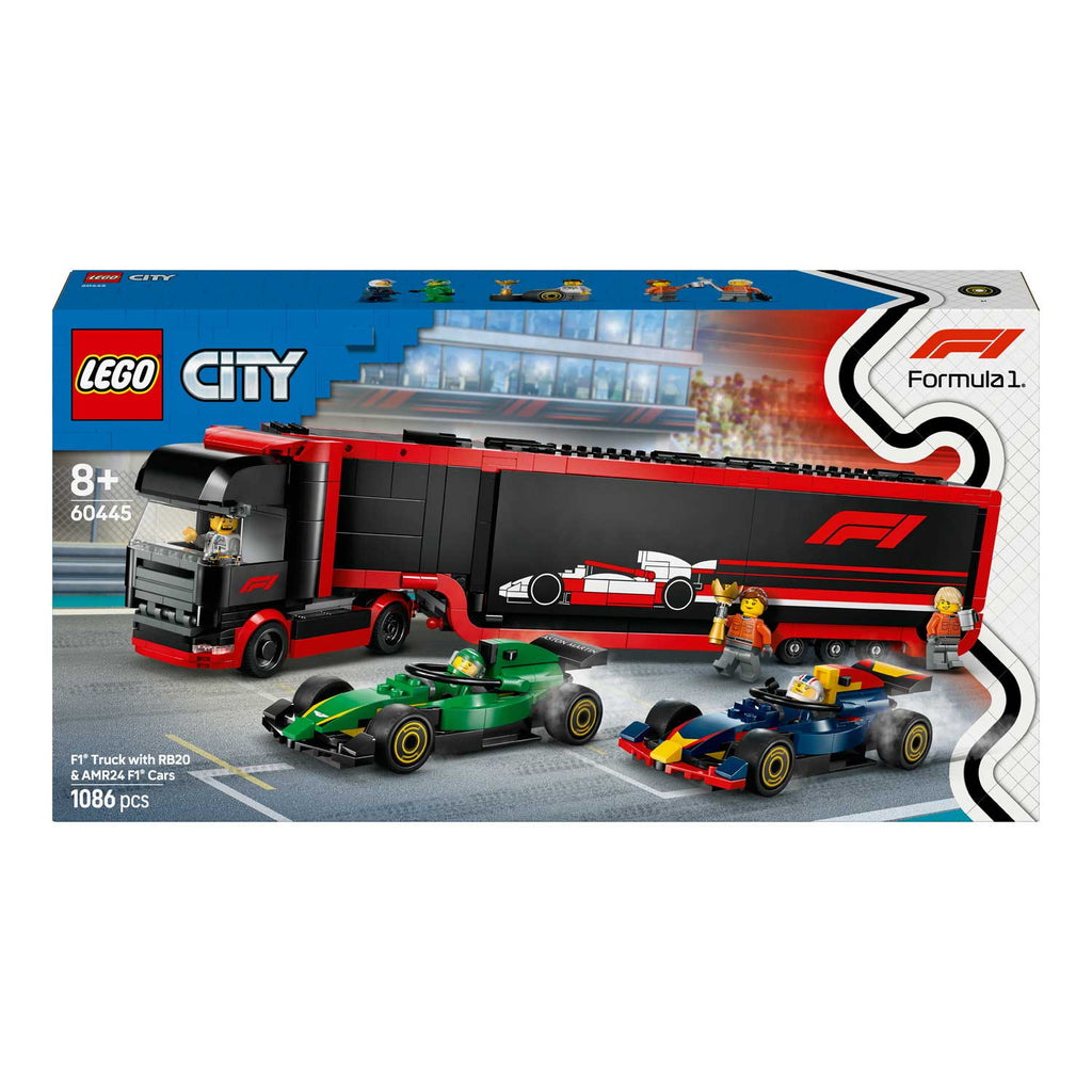 LEGO - City Autotrasportatore F1 con monoposto RB20 e AMR24 F1 60445
