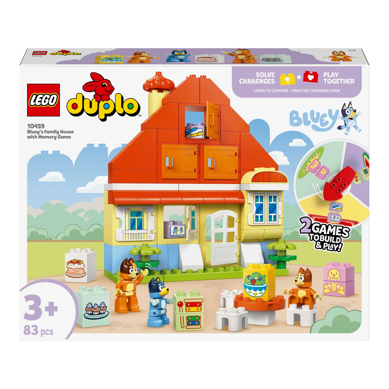 LEGO - Duplo Bluey Casa Della Famiglia Di Bluey Con Gioco Di Memoria 10459