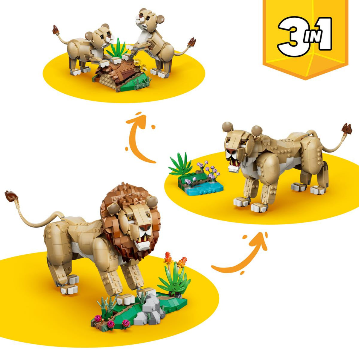 LEGO - Animali selvatici Il Leone Maestoso 31386