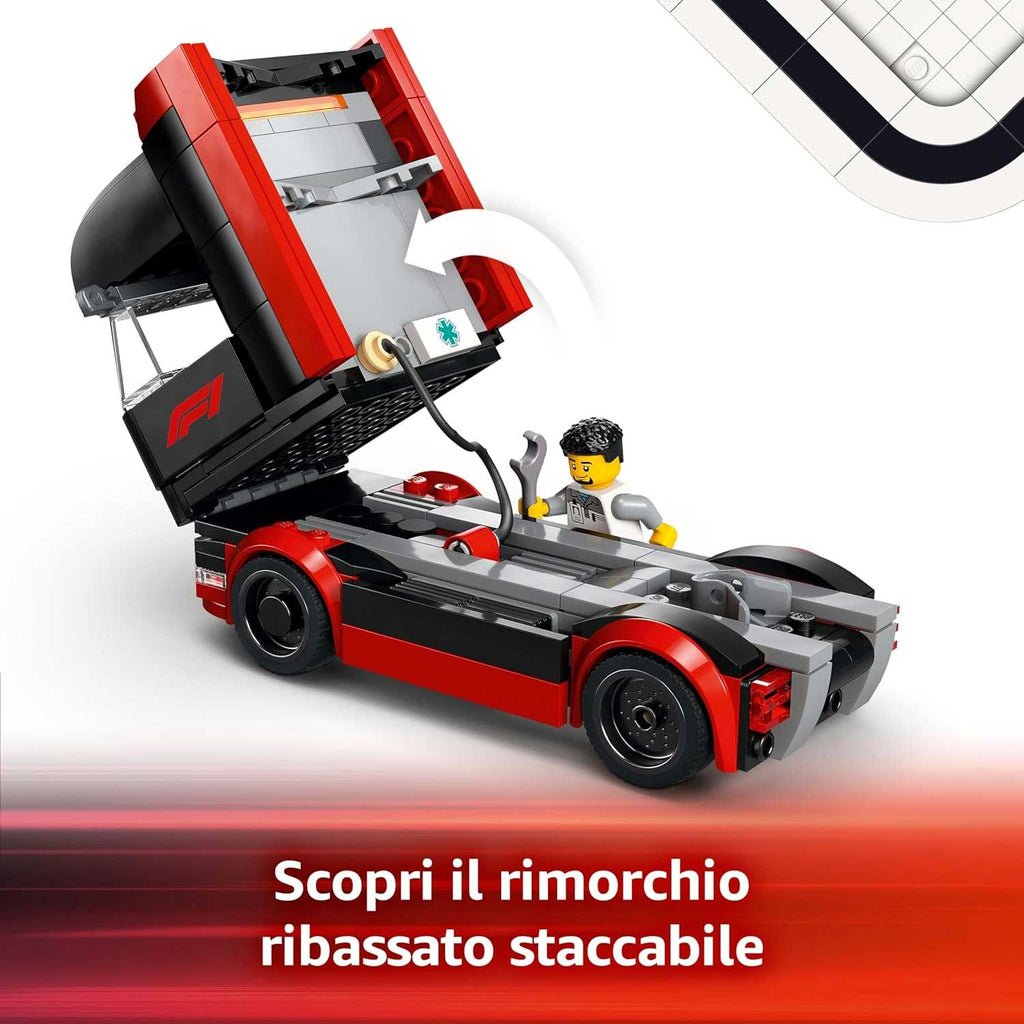 LEGO - City Autotrasportatore F1 con monoposto RB20 e AMR24 F1 60445