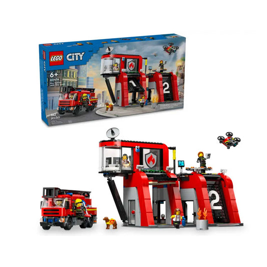 Lego - City Fire Caserma Dei Pompieri E Autopompa 60414