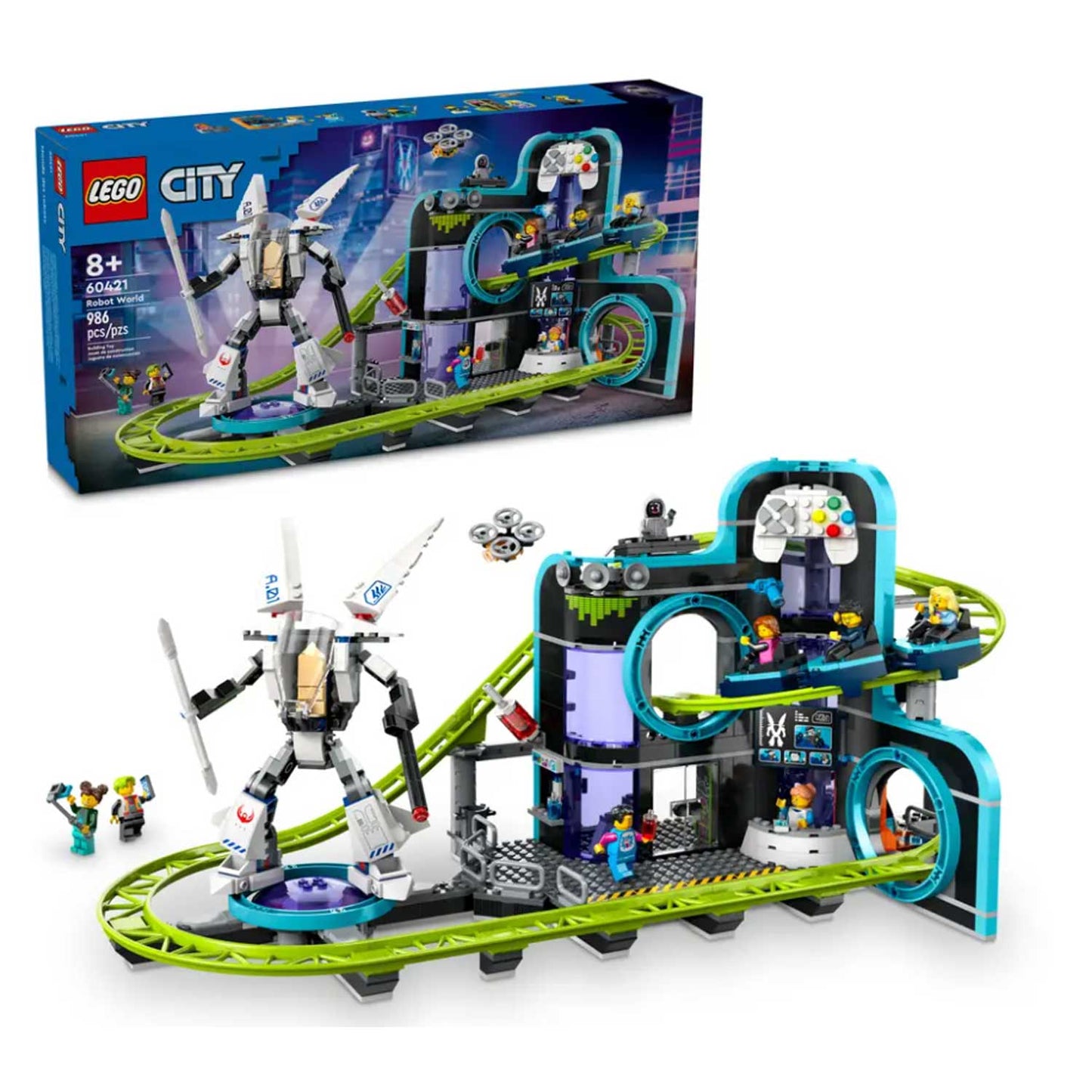 Lego - Lego City: Montagne Russe Di Robot World 60421