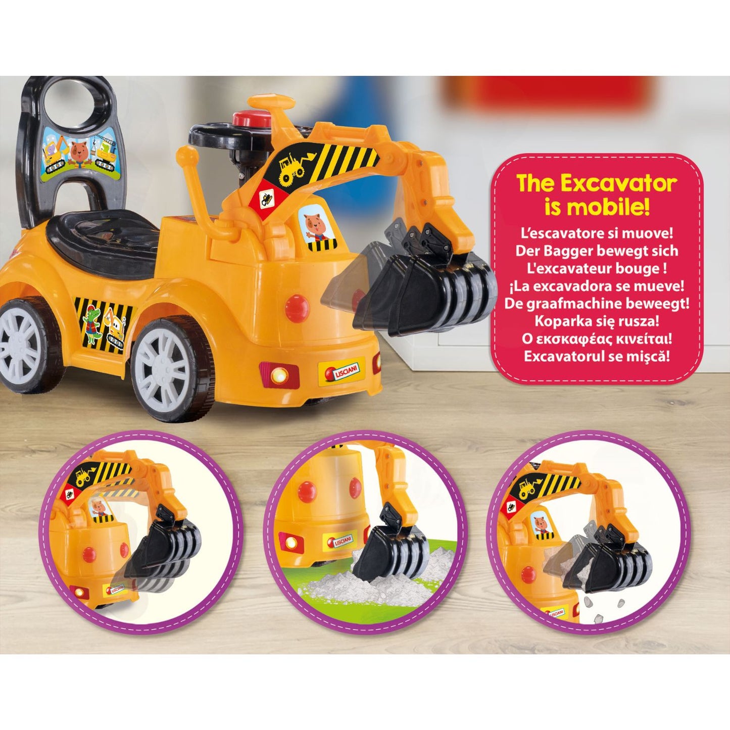 Lisciani - Carotina Ride On Bulldozer