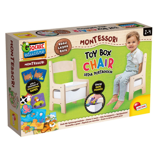 Lisciani - Montessori Baby Legno Sedia Portagiochi
