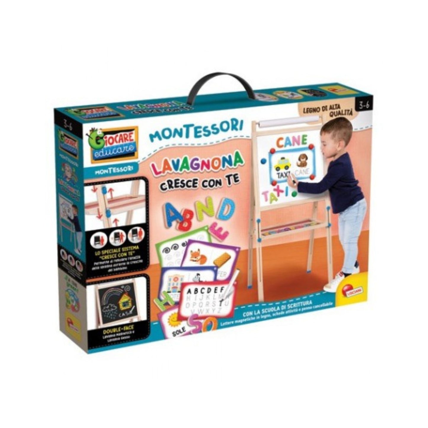 Lisciani - Montessori Wooden Lavagnona Grows With You