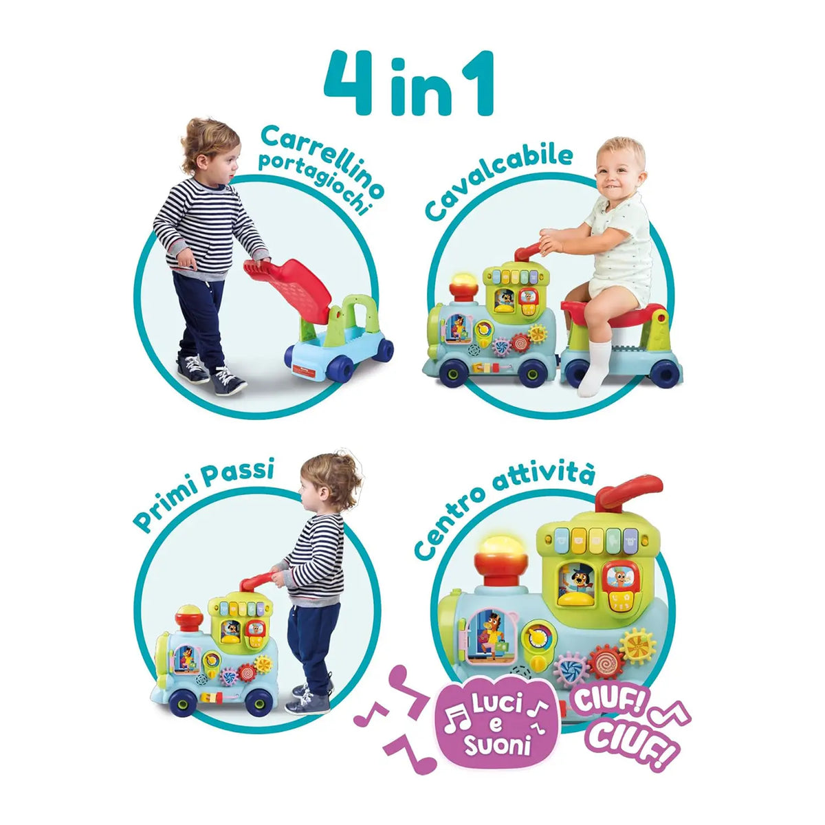 Lisciani - Carotina Baby Trenino dei Giochi 4in1