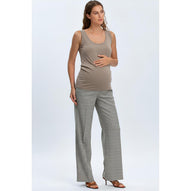 MARETTIMO - Top Premaman Beige con Scollo Rotondo
