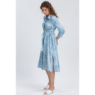 MARGHERITA QD31 - Abito a Camicia Stampato