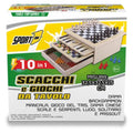 Mandelli - Scacchiera in Legno Multigioco da Tavolo 10 in 1 in Legno