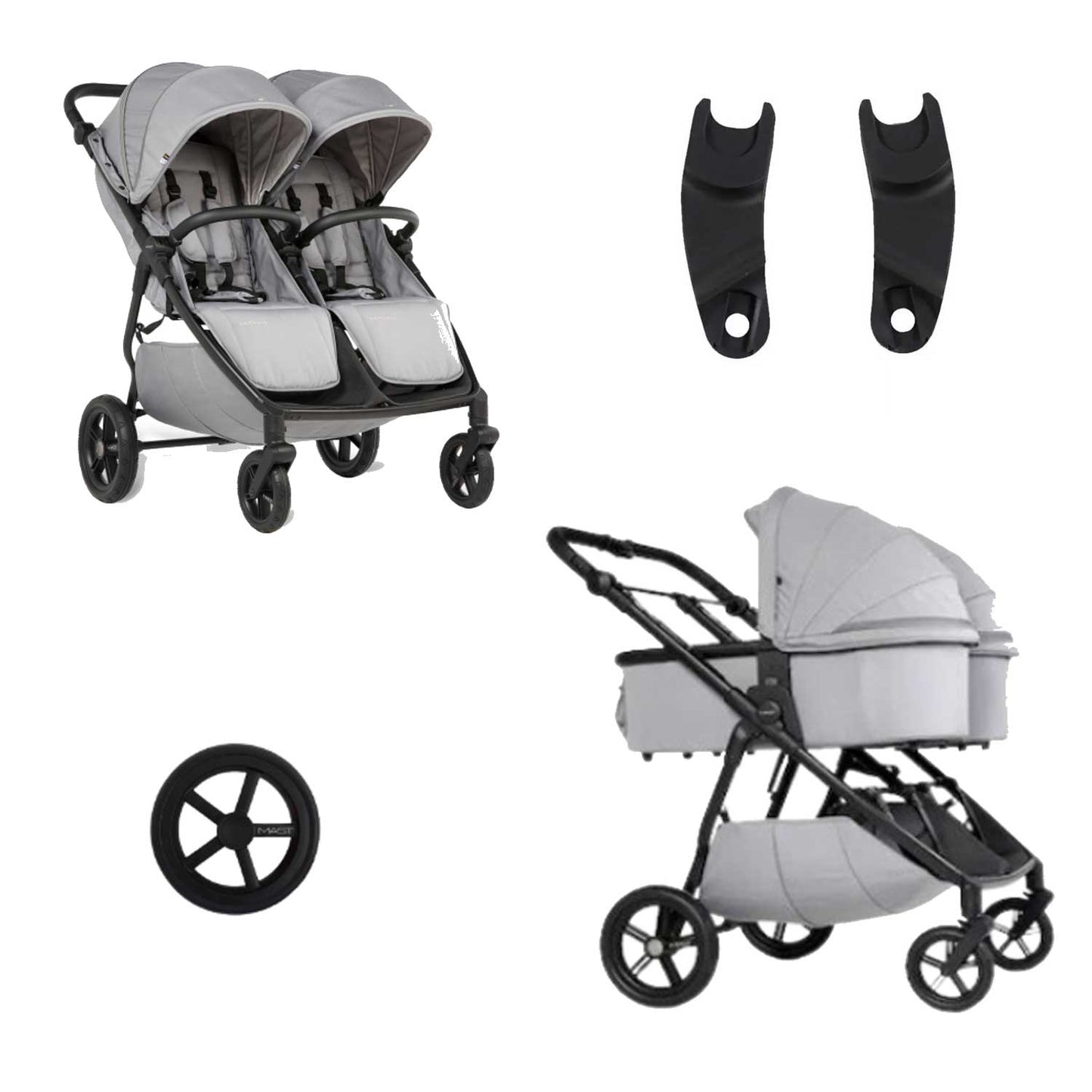 Mast - Duo: Passeggino M Twin X2 + Navicella M Twin