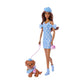 Mattel - Barbie Cuccioli A Passeggio Azzurra JFP38