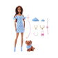 Mattel - Barbie Cuccioli A Passeggio Azzurra JFP38