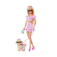 Mattel - Barbie Cuccioli A Passeggio Pois Rosa JFP36