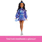 Mattel - Barbie Fashionista Deluxe Metallic Mora Con Vestito Azzurro JFP42