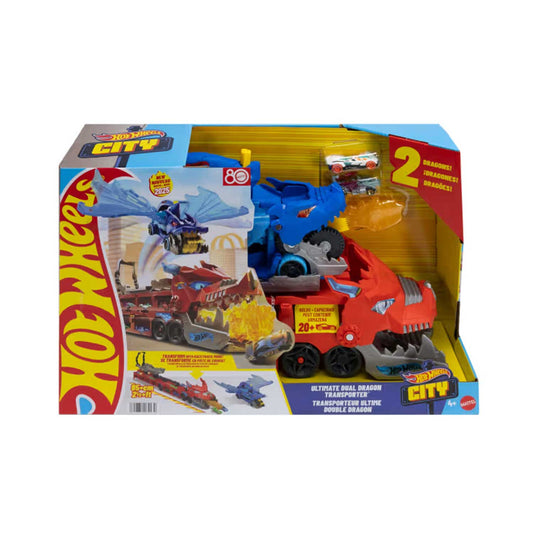 Mattel - Hot Wheels City Drago Trasportatore Trasformabile JBM72