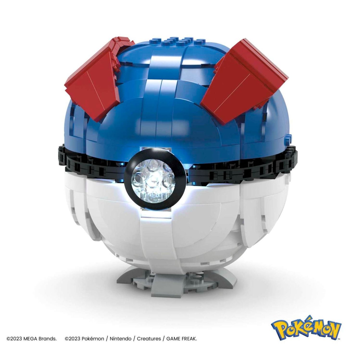 Mattel - MEGA Pokémon, Mega Ball Gigante, set da costruzione con luci (299 pezzi) per collezionisti HMW04