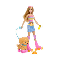Mattel - Barbie & Cucciolo Sui Pattini Blonde JMJ44