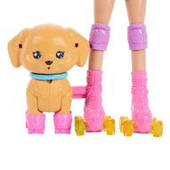 Mattel - Barbie & Cucciolo Sui Pattini Blonde JMJ44