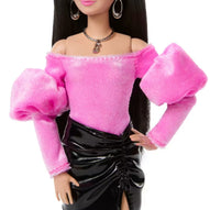 Mattel - Barbie Fashionista Deluxe Style Asiatica Vestito Bicolor JJN76