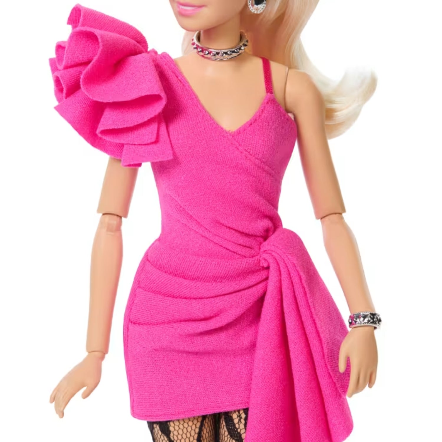 Mattel - Barbie Fashionista Deluxe Style Bionda Vestito Fucsia JJN73