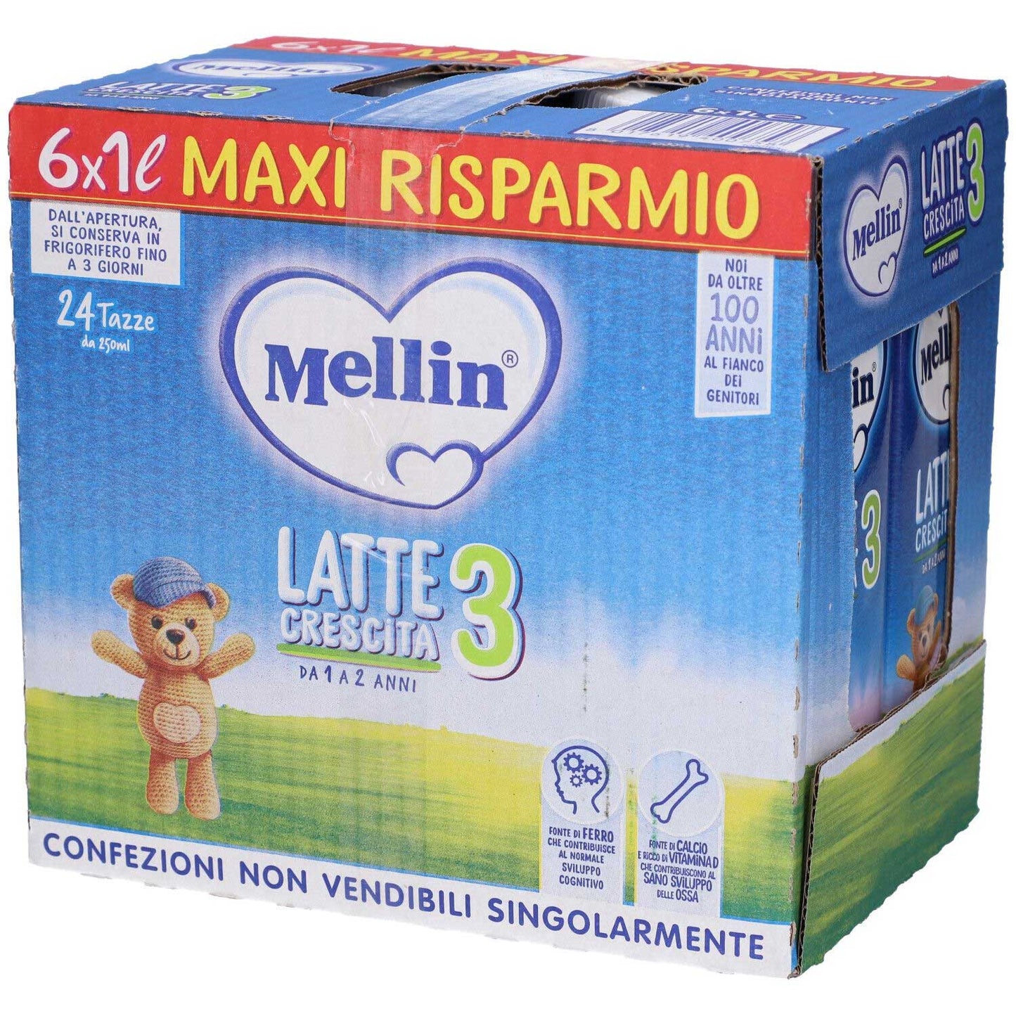 Mellin - Latte Liquido 3: Confezione 6x1000 ML