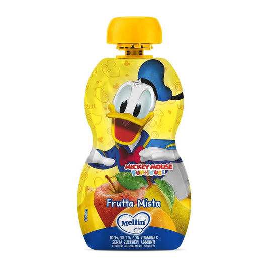 Mellin - Pouch Disney Mickey Mouse Frutta Mista: Confezione 110 gr