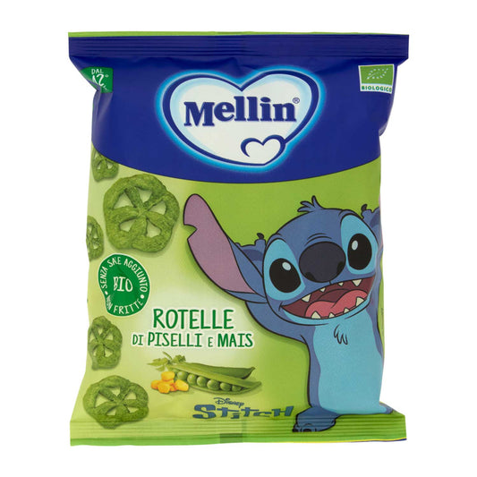 Mellin - Rotelle Di Piselli Bio Disney Stitch: Confezione 20 gr
