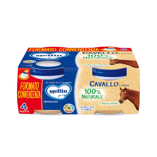 Mellin - Omogeneizzato Cavallo: Confezione 4x80 gr