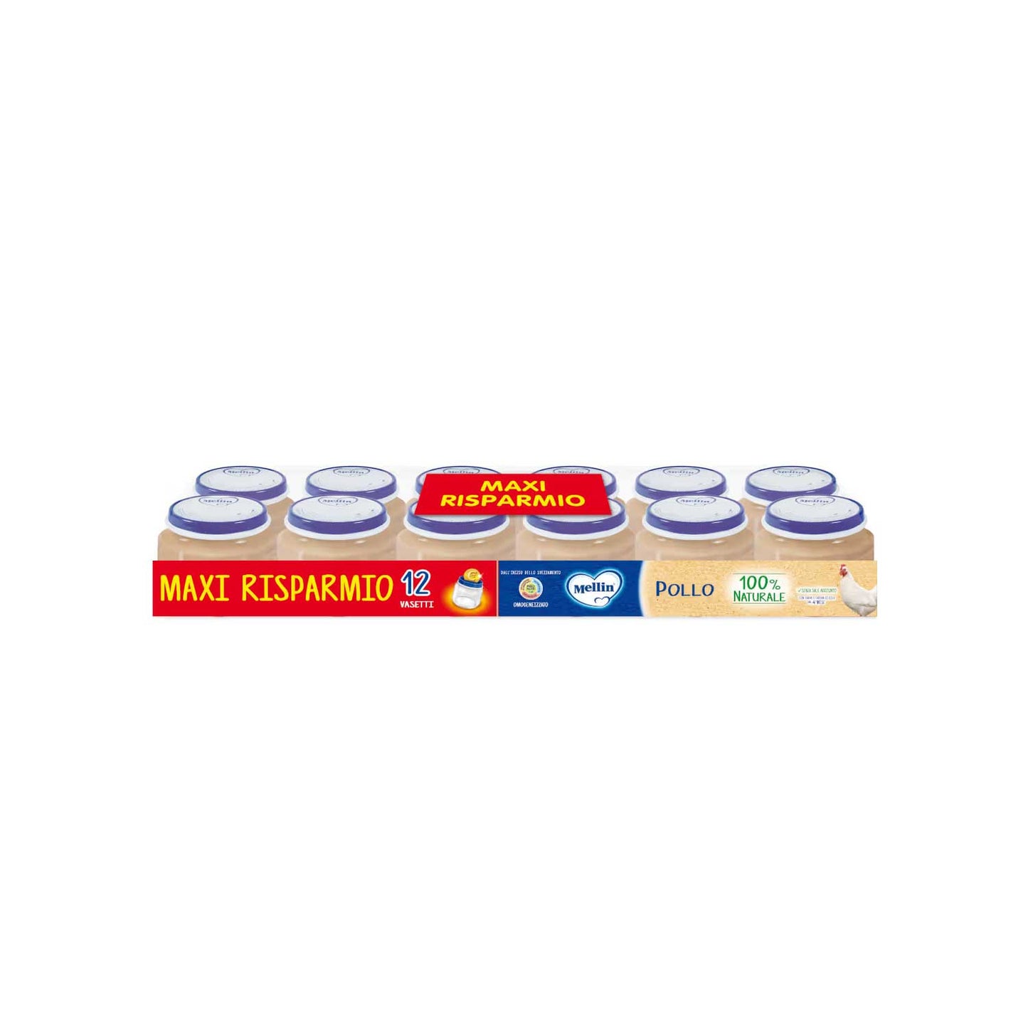 Mellin - Omogeneizzato Pollo: Confezione 12x80 gr