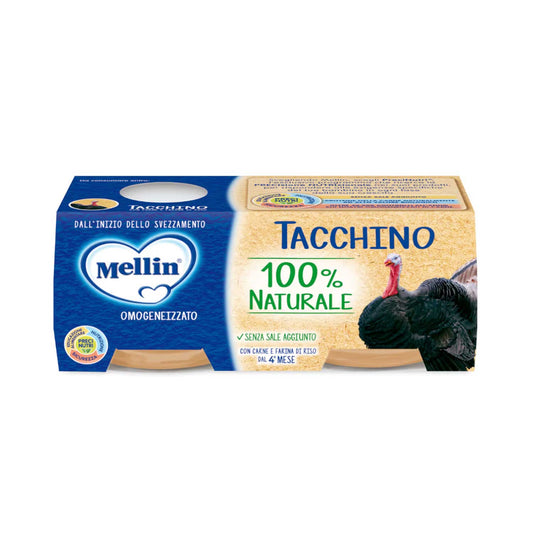 Mellin - Omogeneizzato Tacchino: Confezione 2x80gr