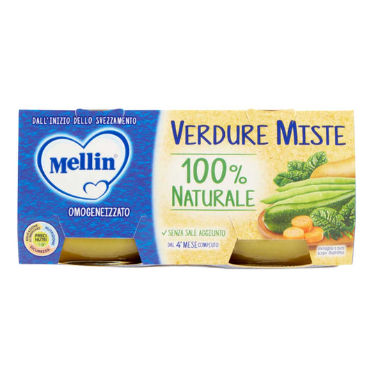 Mellin - Omogeneizzato Verdure Miste: Confezione 2x80 gr