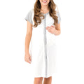 Mysanity - Camicia Da Parto Bicolor Mezza Manica Bianco