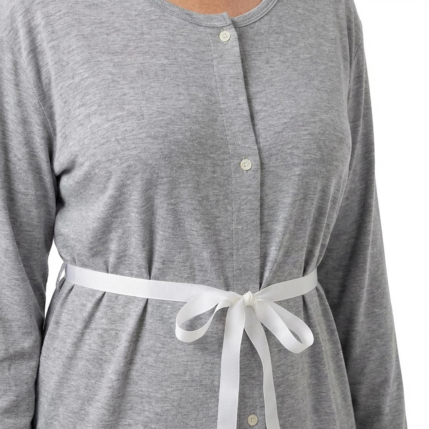 Mysanity - Camicia Parto Aperta Melange Maniche Lunghe Grigio