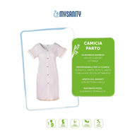 Mysanity - Camicia Parto Bamboo Con Pizzo