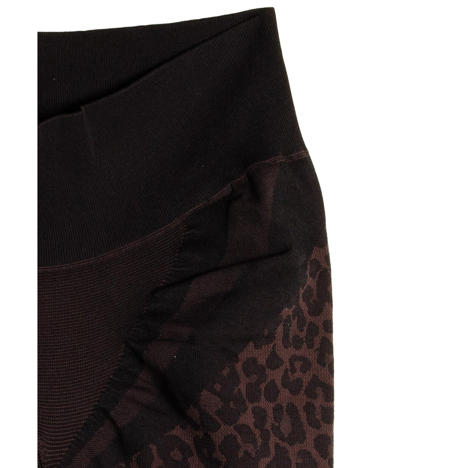 Mysanity - Leggings Premaman Leo Tabacco Con Fascia Di Sostegno