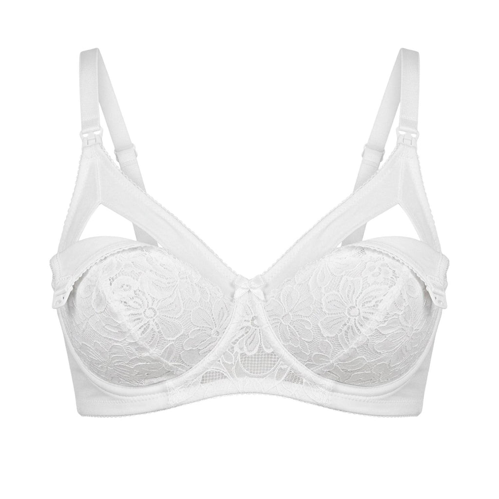 Mysanity - Reggiseno Allattamento Con Pizzo Rebrodè Coppa C Bianco